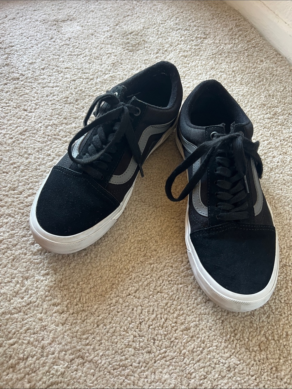Vans Black and Gray Old Skool Low-Top Sneakers
